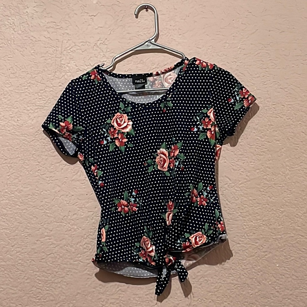 Blue rose blouse